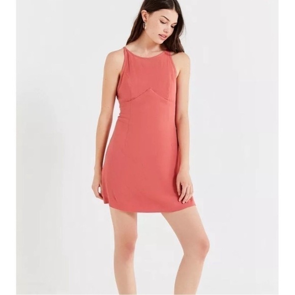 Urban Outfitters Mabel High-Neck Empire Mini Dress Size 4 - Picture 1 of 6